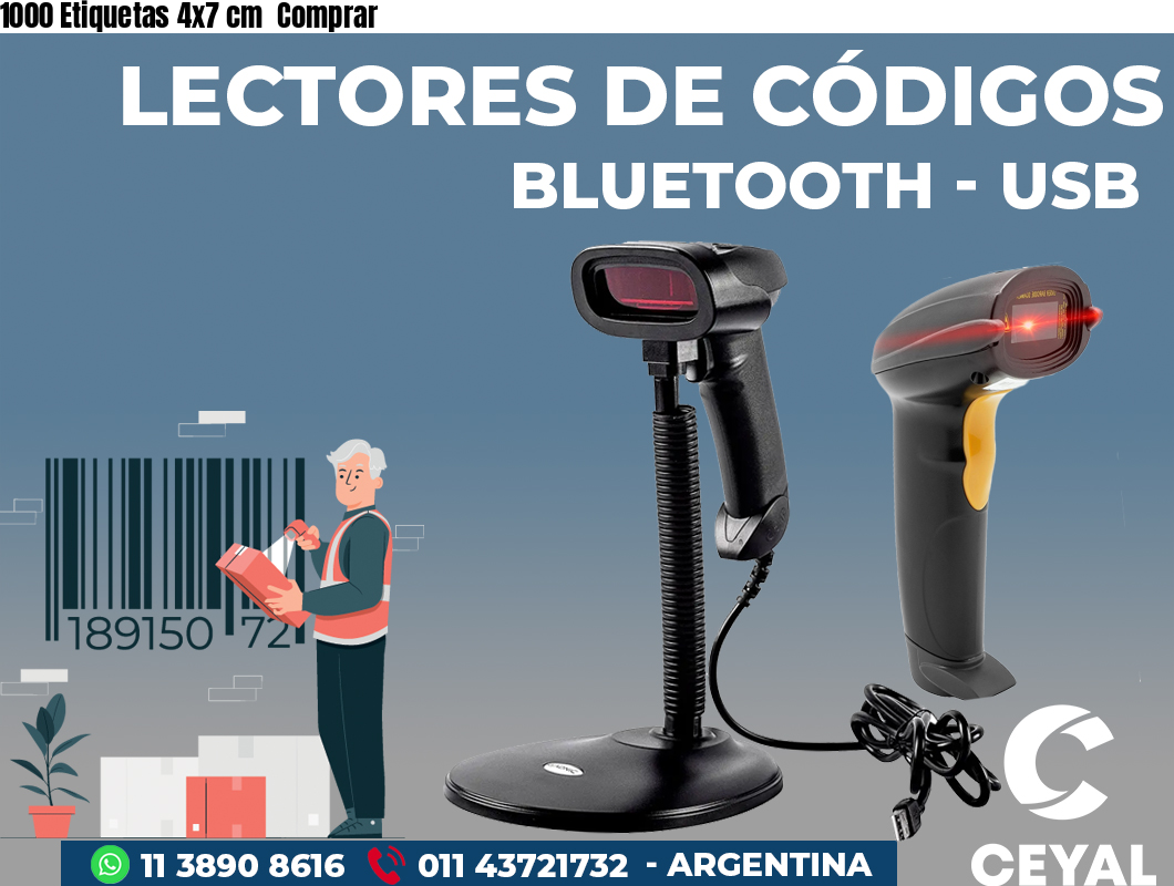 1000 Etiquetas 4x7 cm  Comprar