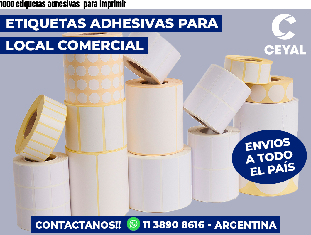 1000 etiquetas adhesivas para imprimir