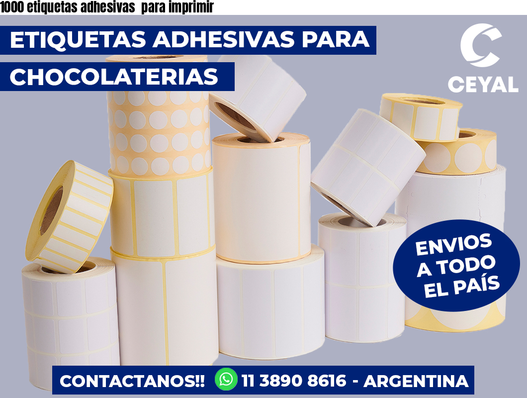 1000 etiquetas adhesivas  para imprimir