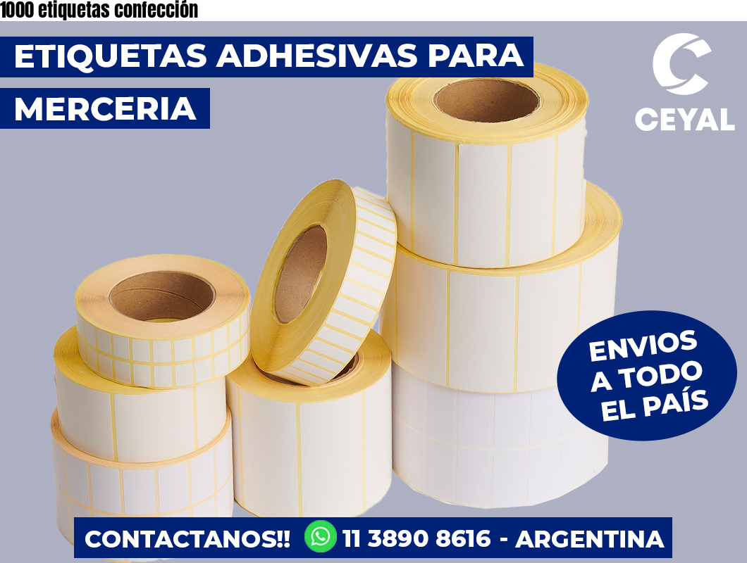1000 etiquetas confección