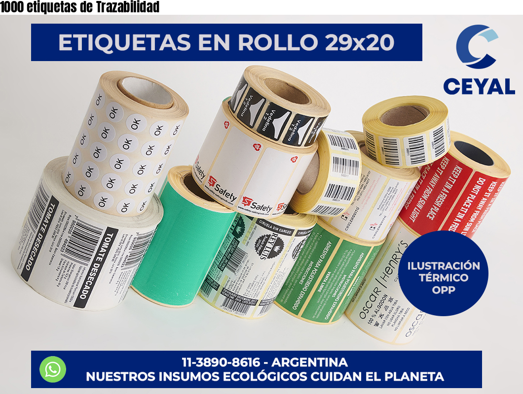 1000 etiquetas de Trazabilidad