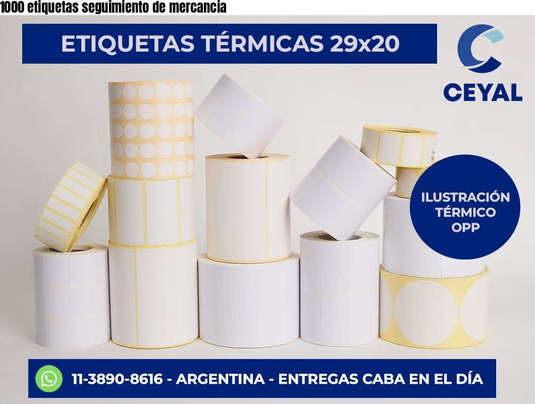 1000 etiquetas seguimiento de mercancia