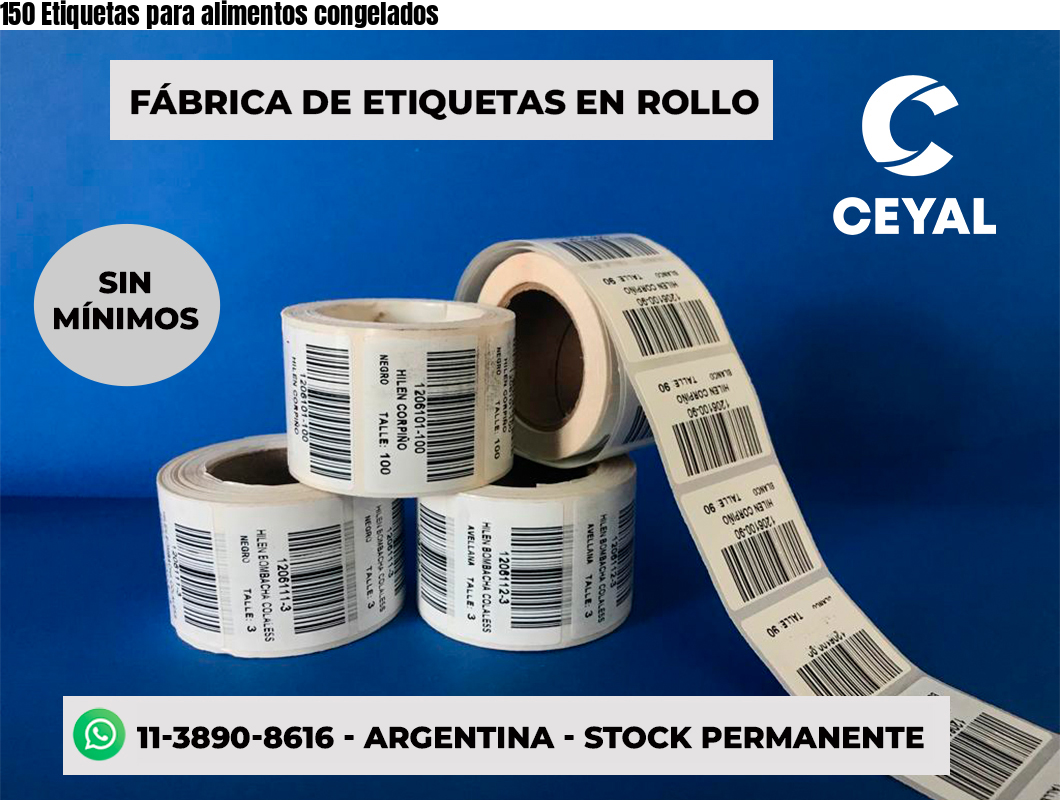 150 Etiquetas para alimentos congelados