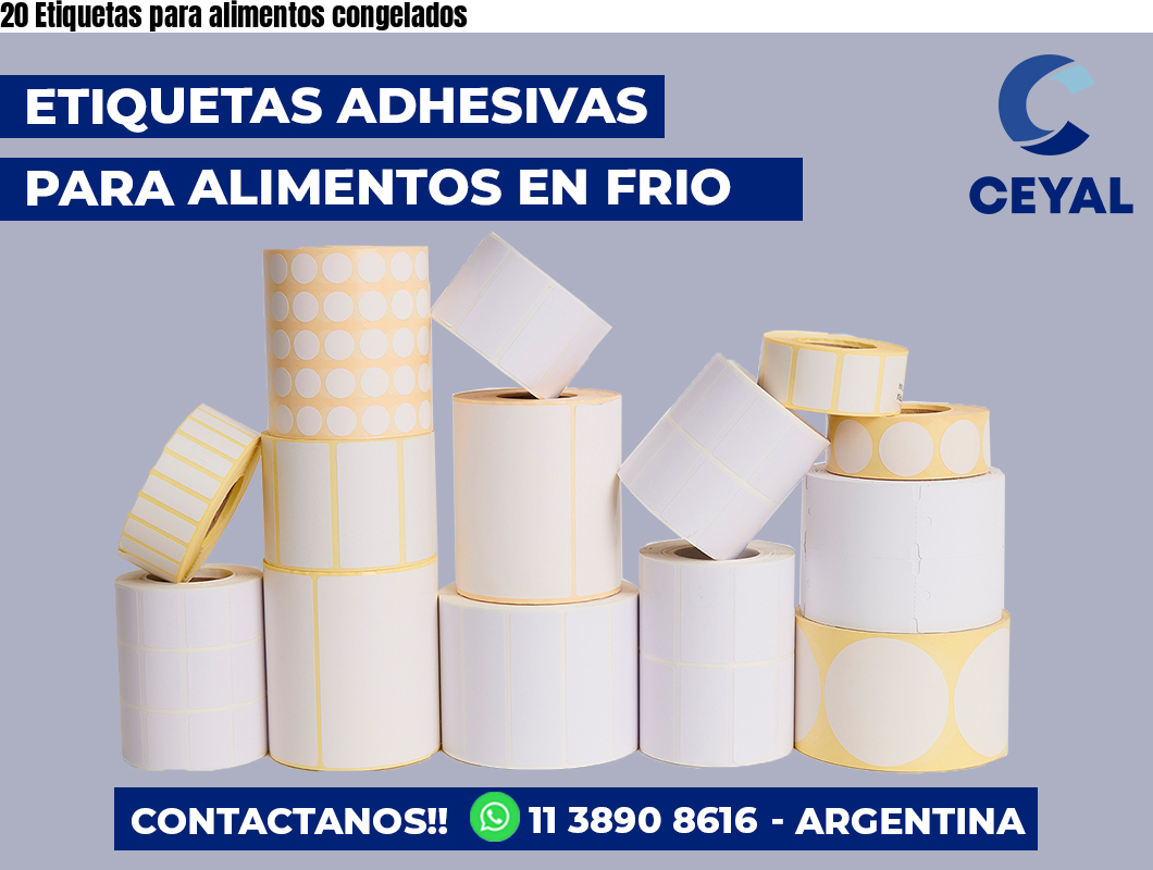 20 Etiquetas para alimentos congelados
