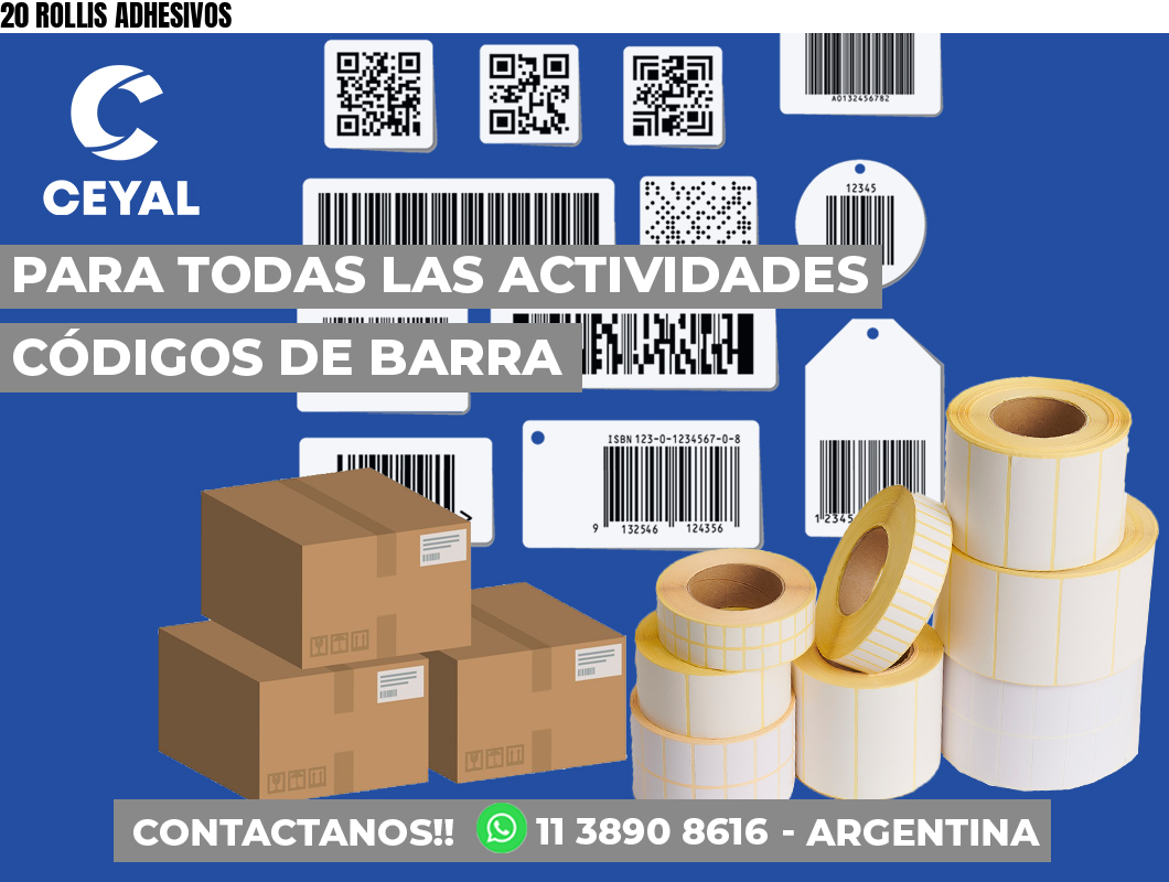20 ROLLIS ADHESIVOS