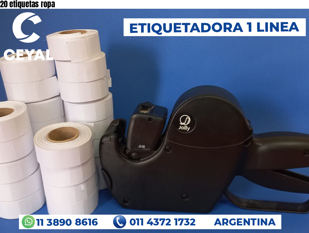 20 etiquetas ropa