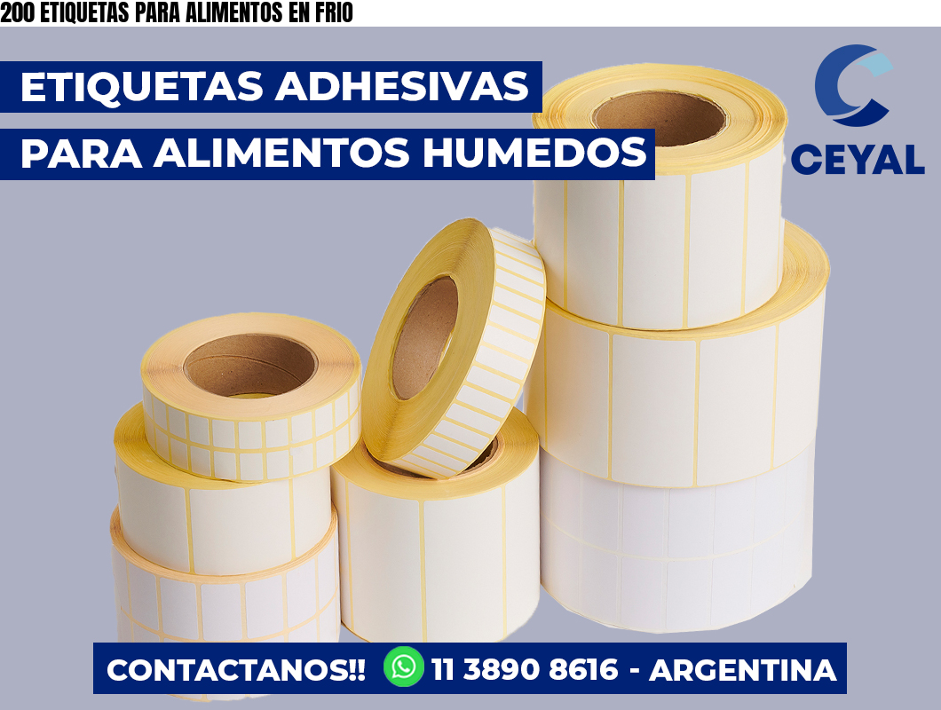 200 ETIQUETAS PARA ALIMENTOS EN FRIO