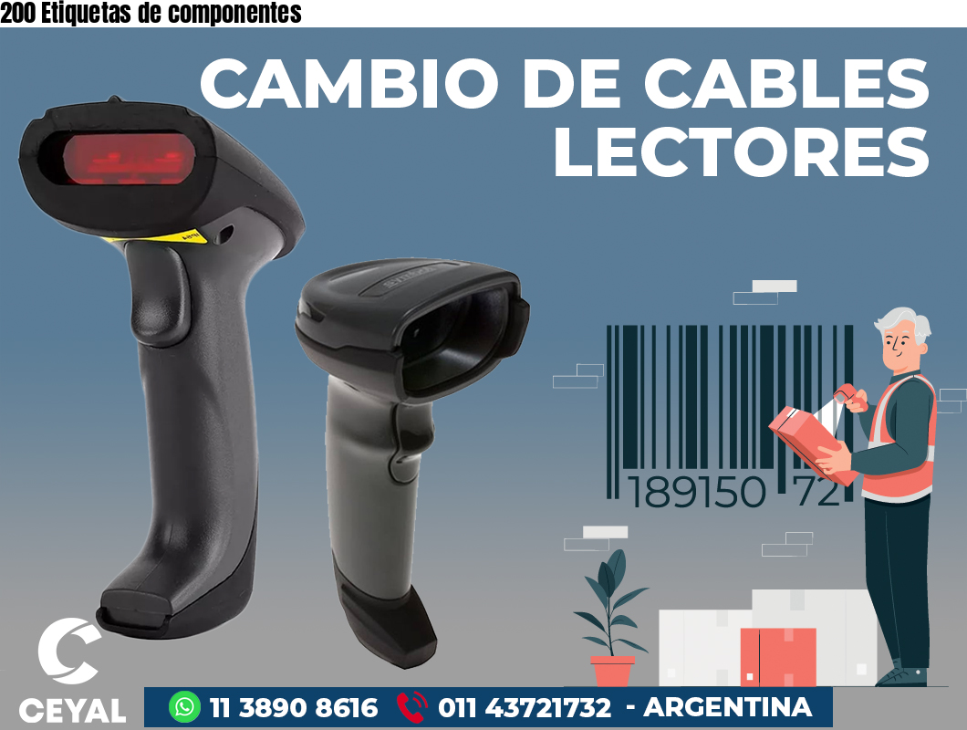 200 Etiquetas de componentes