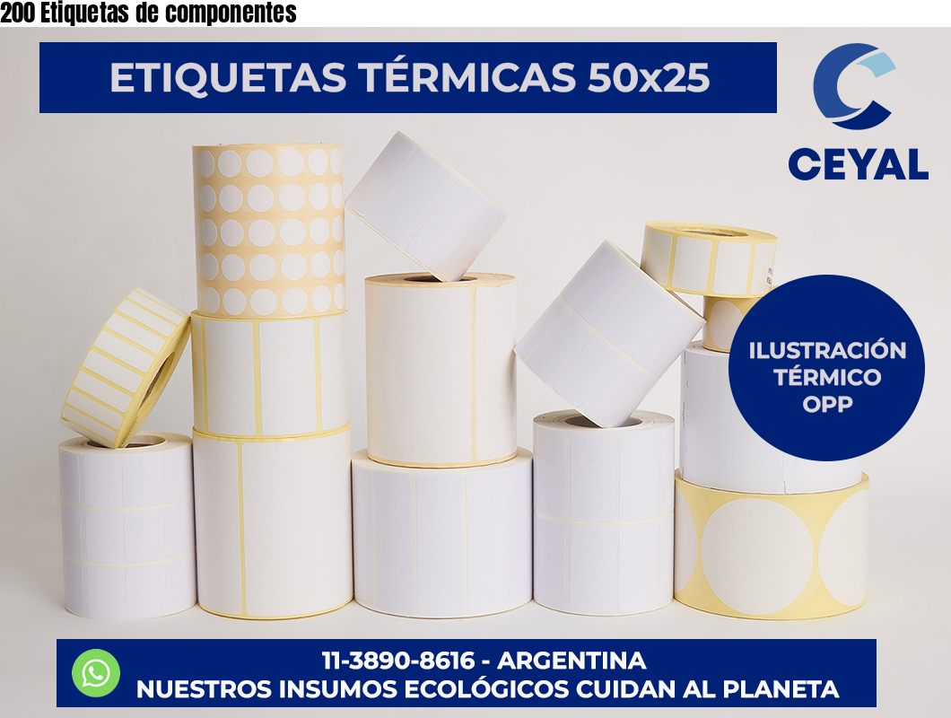 200 Etiquetas de componentes