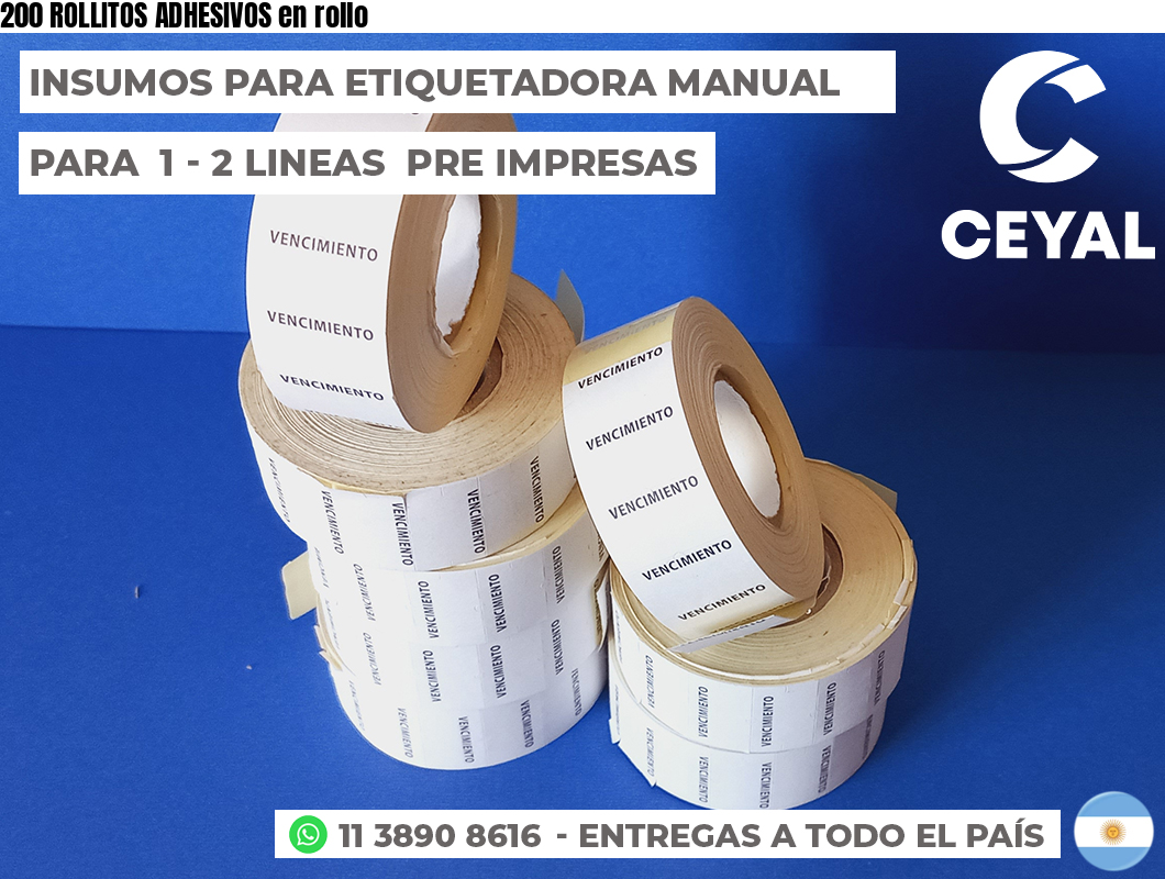 200 ROLLITOS ADHESIVOS en rollo