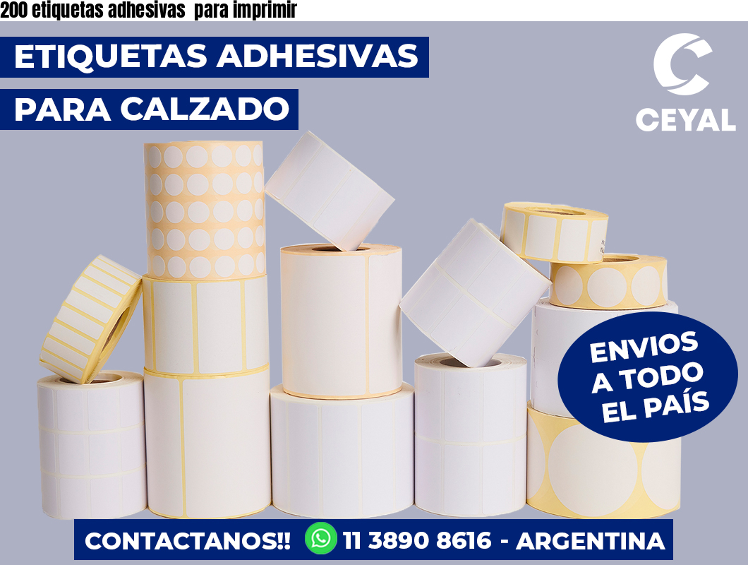 200 etiquetas adhesivas para imprimir