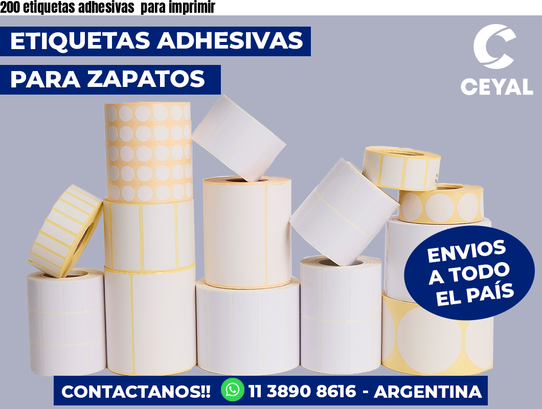 200 etiquetas adhesivas para imprimir
