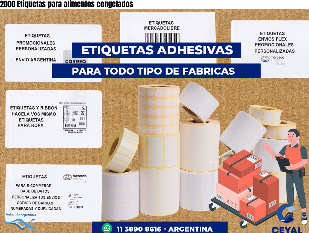2000 Etiquetas para alimentos congelados