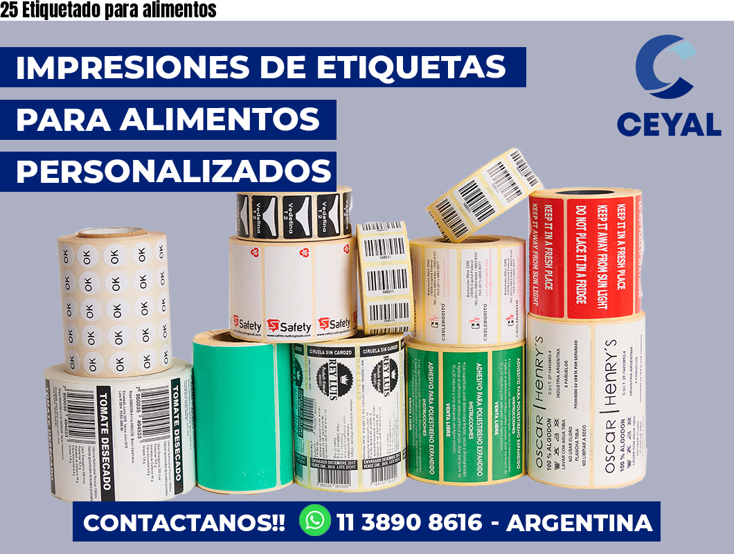 25 Etiquetado para alimentos