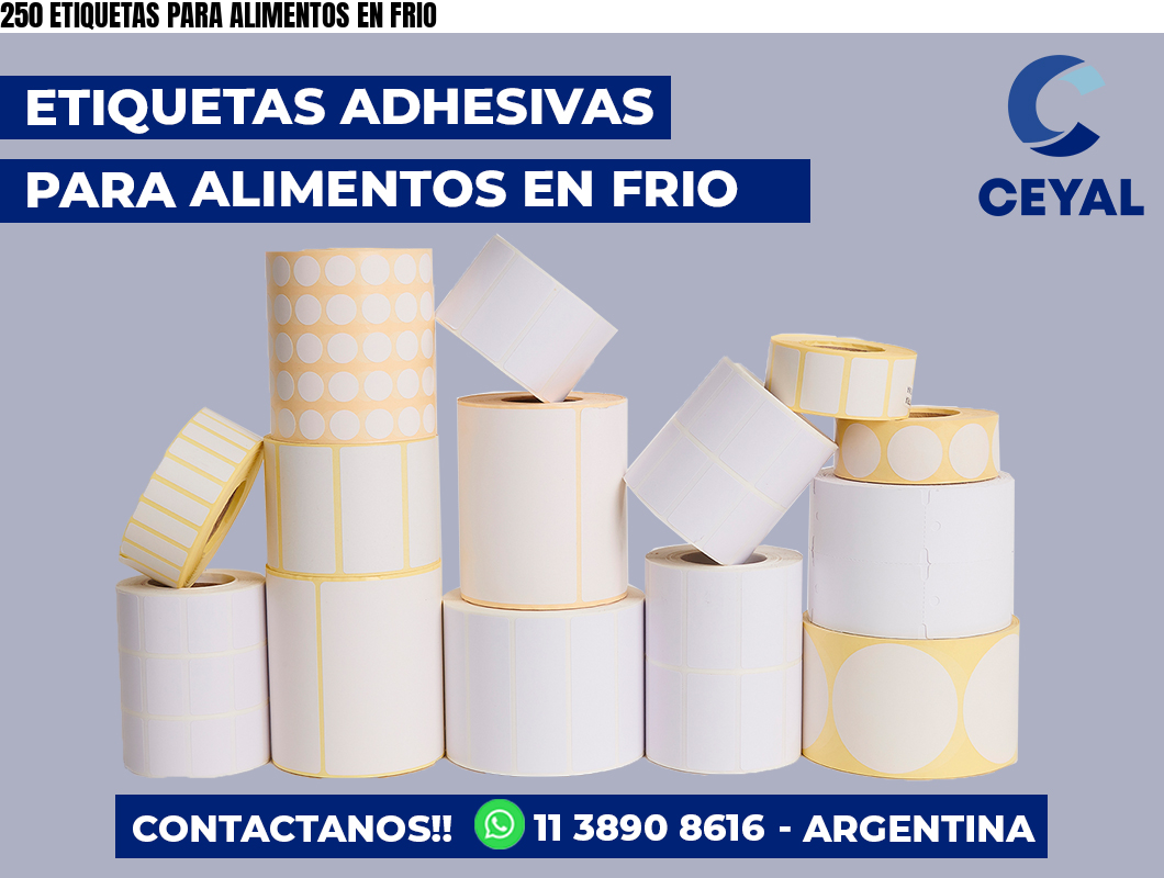 250 ETIQUETAS PARA ALIMENTOS EN FRIO