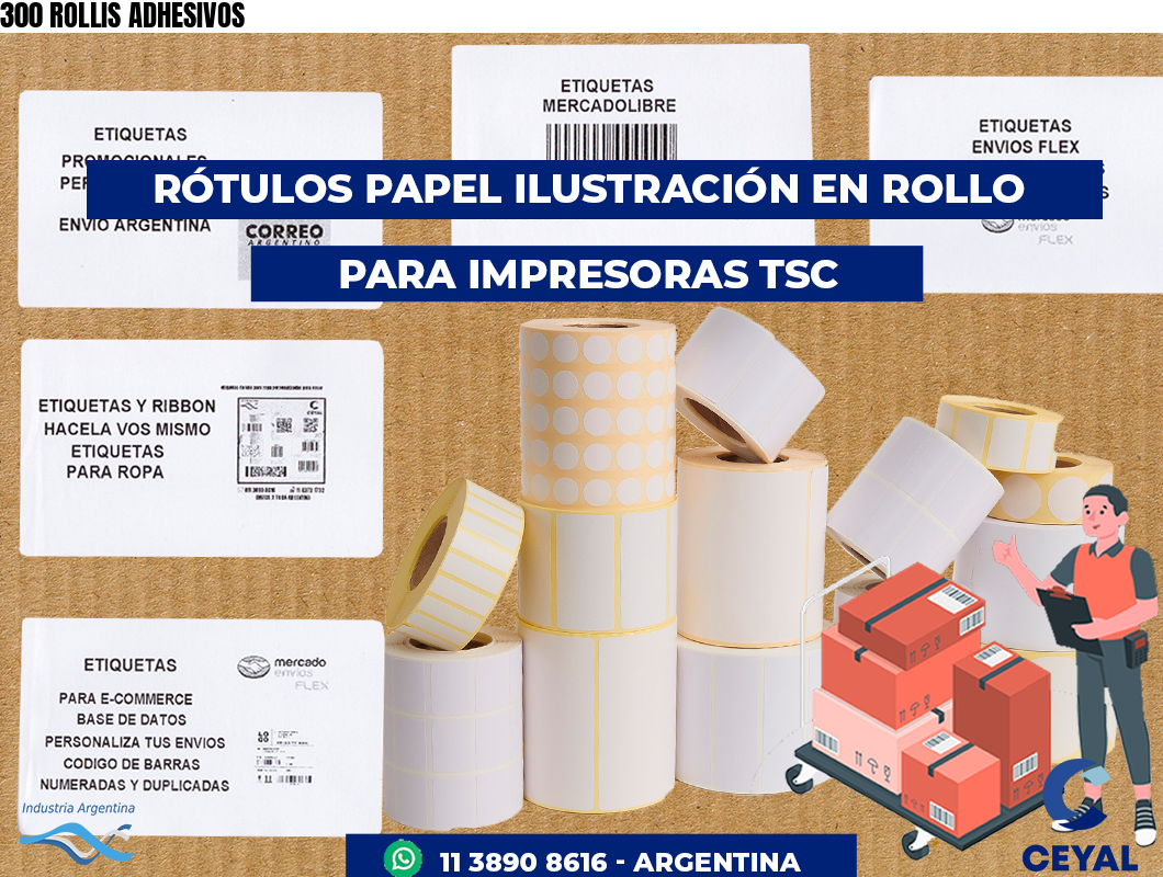 300 ROLLIS ADHESIVOS