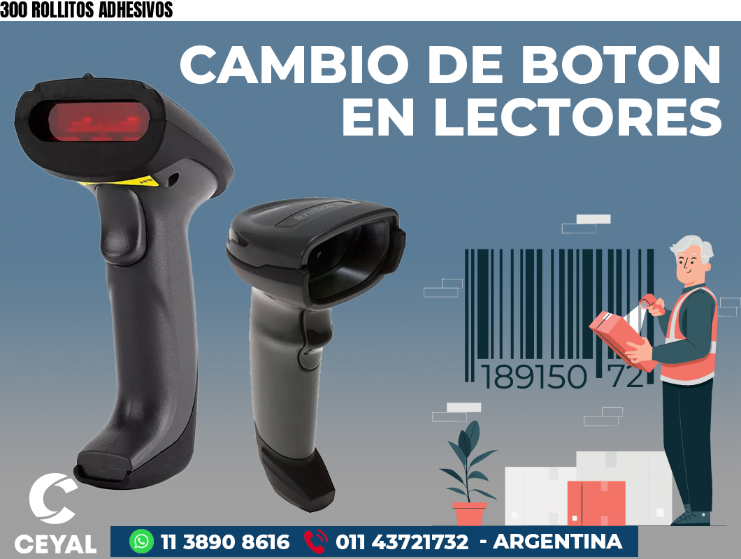 300 ROLLITOS ADHESIVOS
