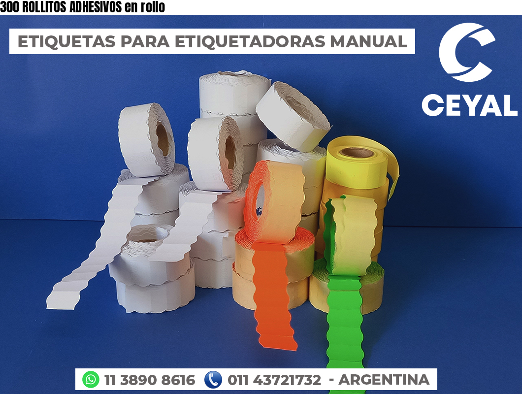 300 ROLLITOS ADHESIVOS en rollo