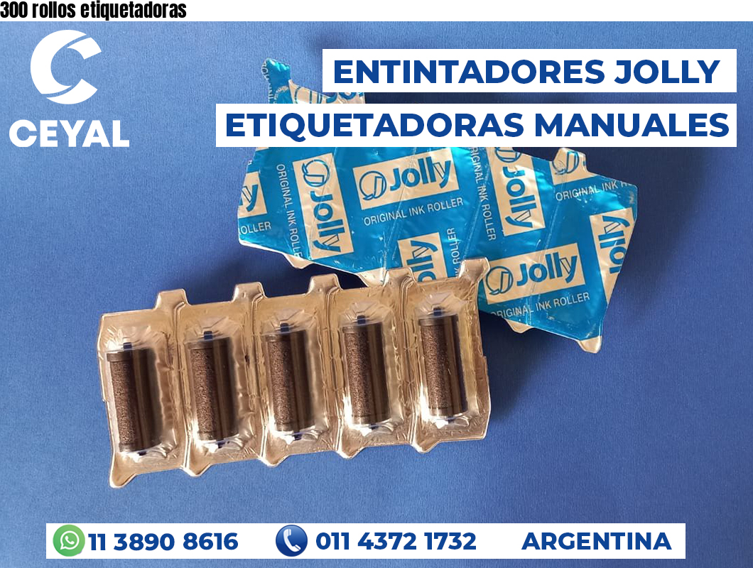 300 rollos etiquetadoras