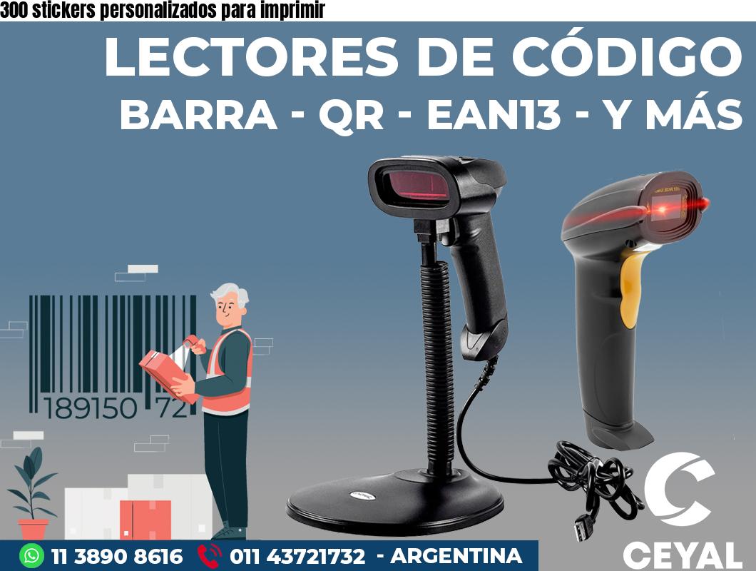 300 stickers personalizados para imprimir