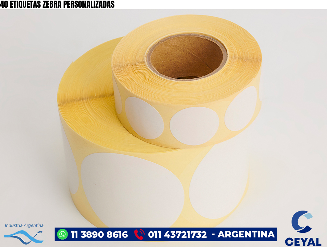 40 ETIQUETAS ZEBRA PERSONALIZADAS