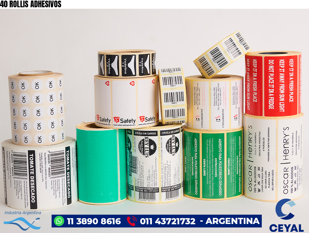 40 ROLLIS ADHESIVOS