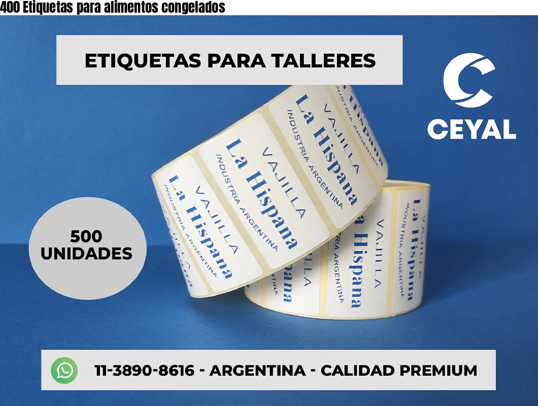400 Etiquetas para alimentos congelados