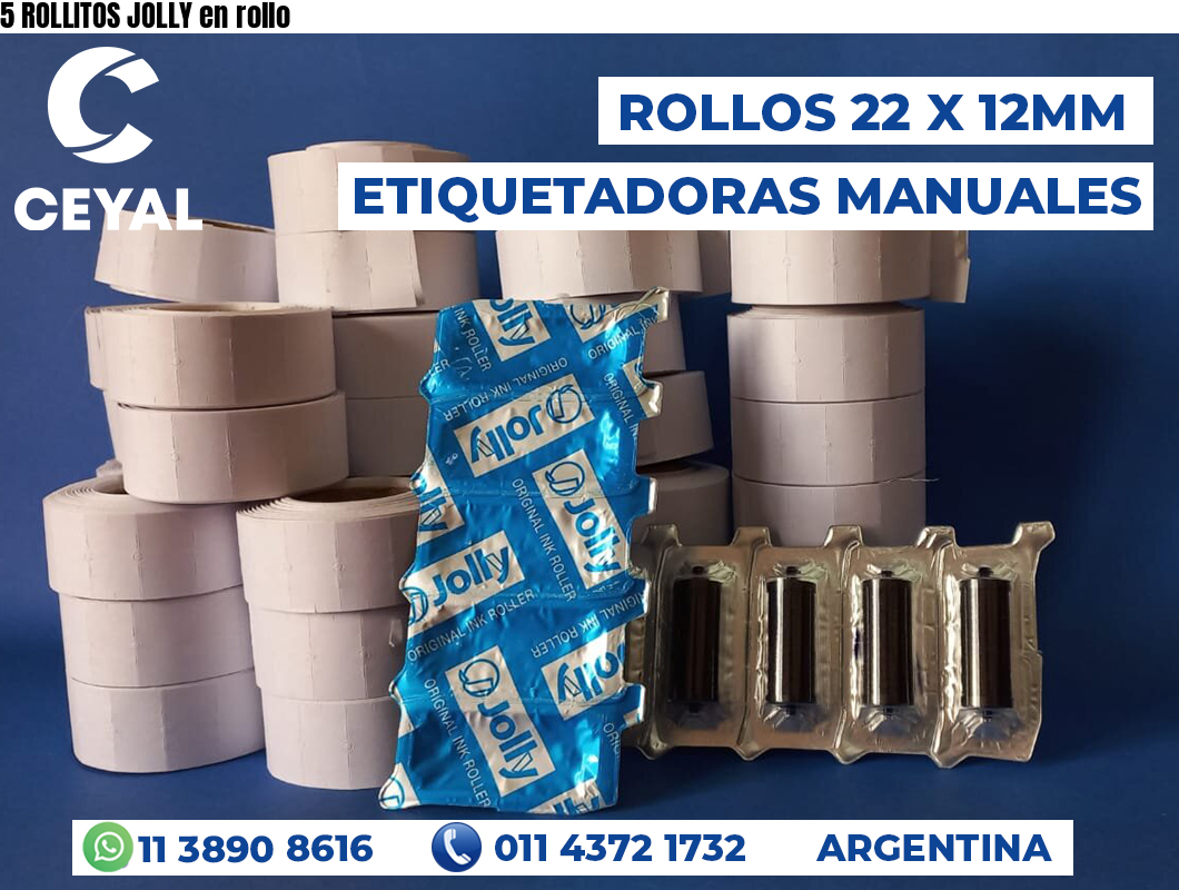 5 ROLLITOS JOLLY en rollo