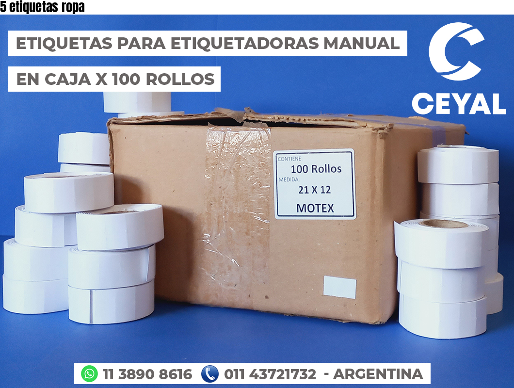 5 etiquetas ropa