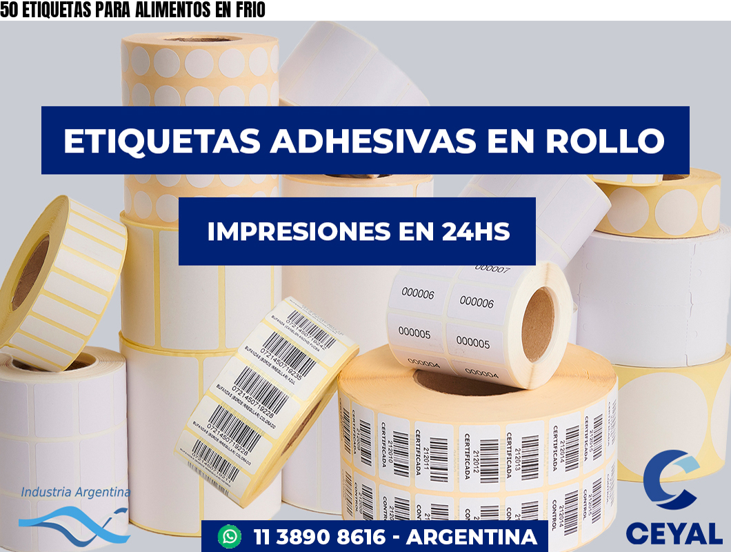 50 ETIQUETAS PARA ALIMENTOS EN FRIO