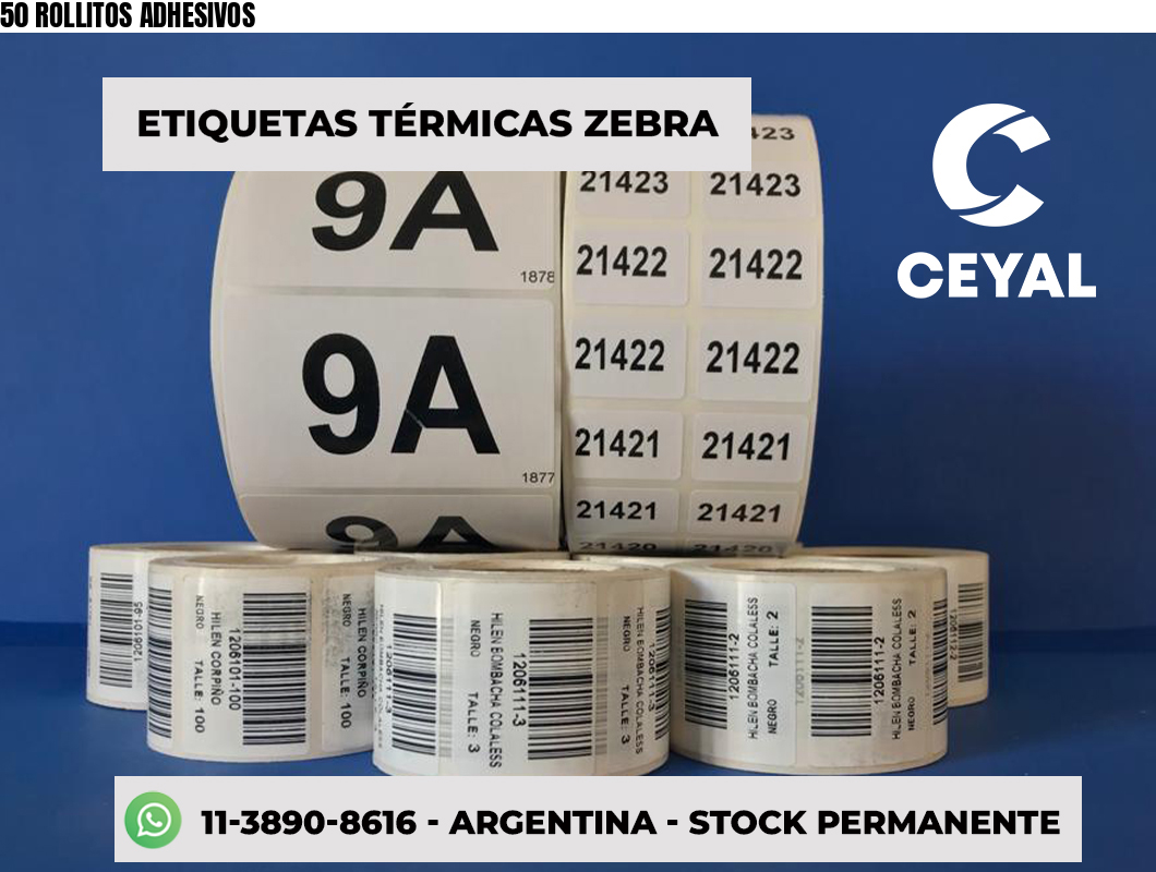 50 ROLLITOS ADHESIVOS
