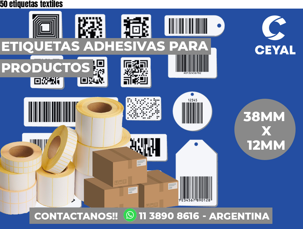 50 etiquetas textiles