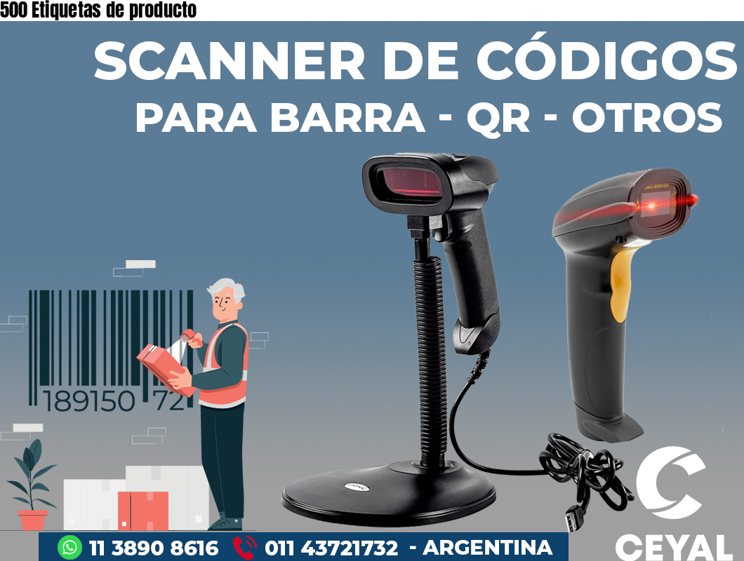 500 Etiquetas de producto