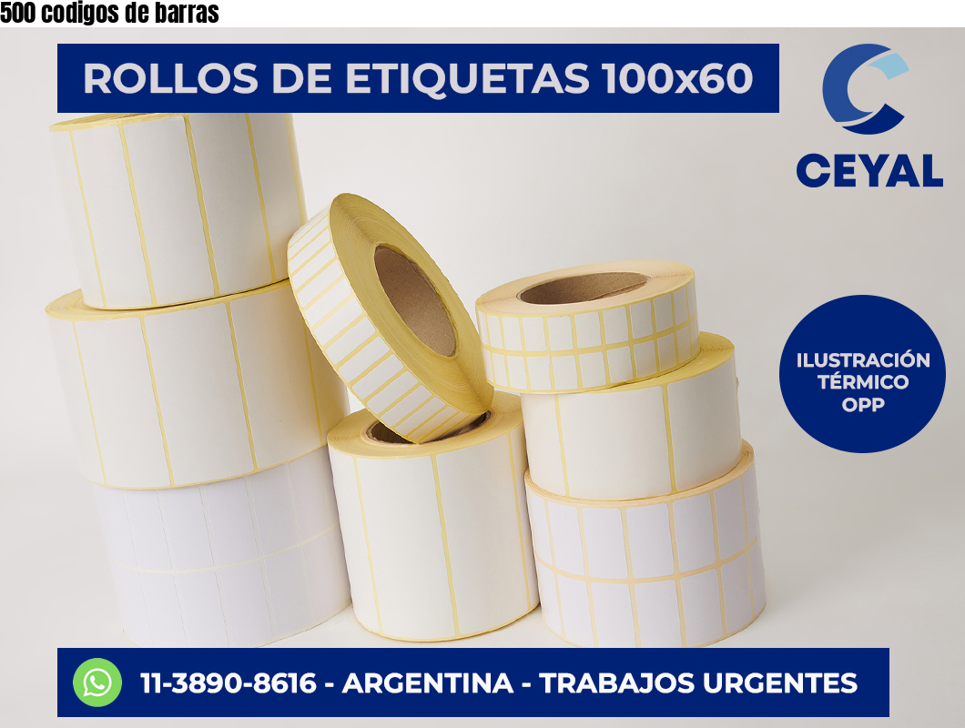 500 codigos de barras