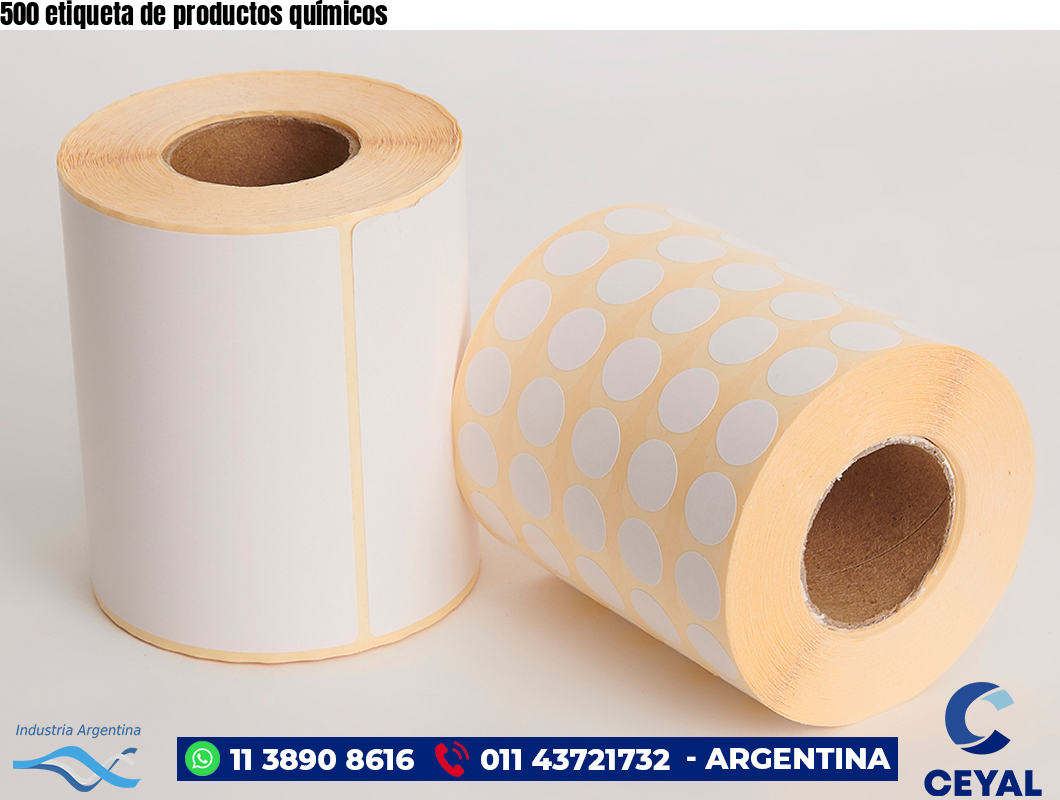 500 etiqueta de productos químicos