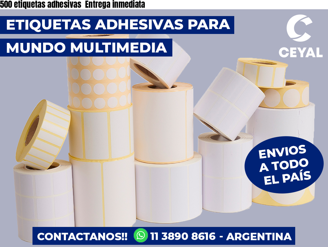 500 etiquetas adhesivas Entrega inmediata