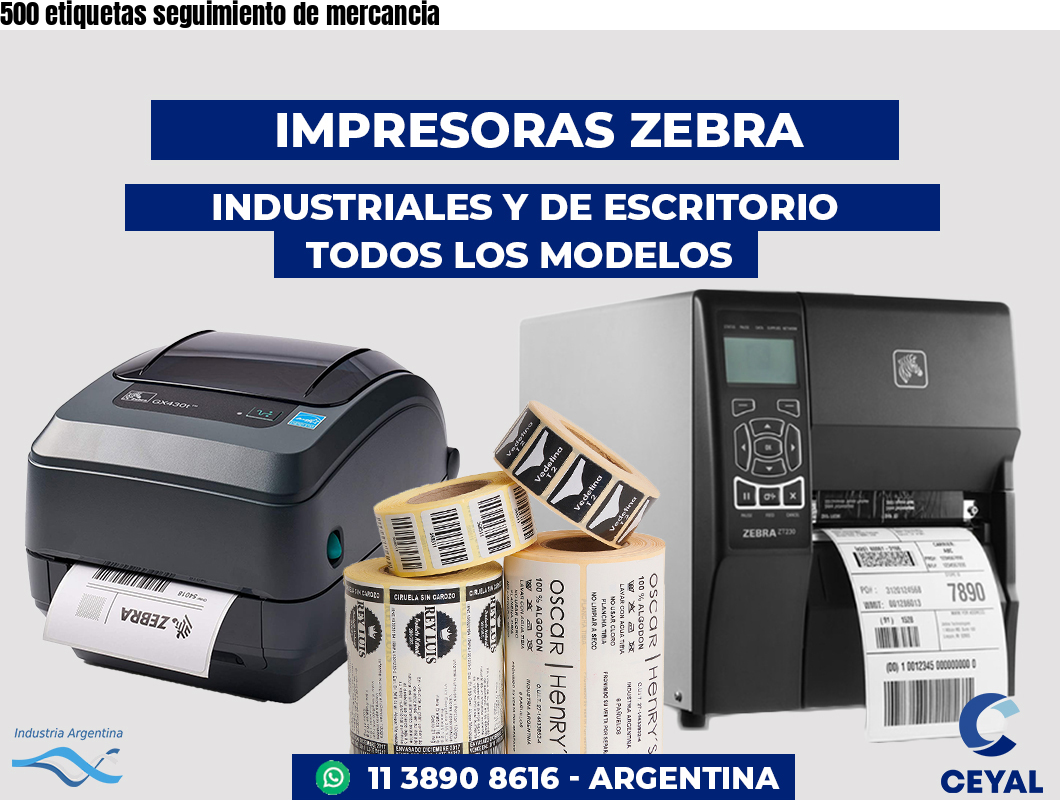 500 etiquetas seguimiento de mercancia