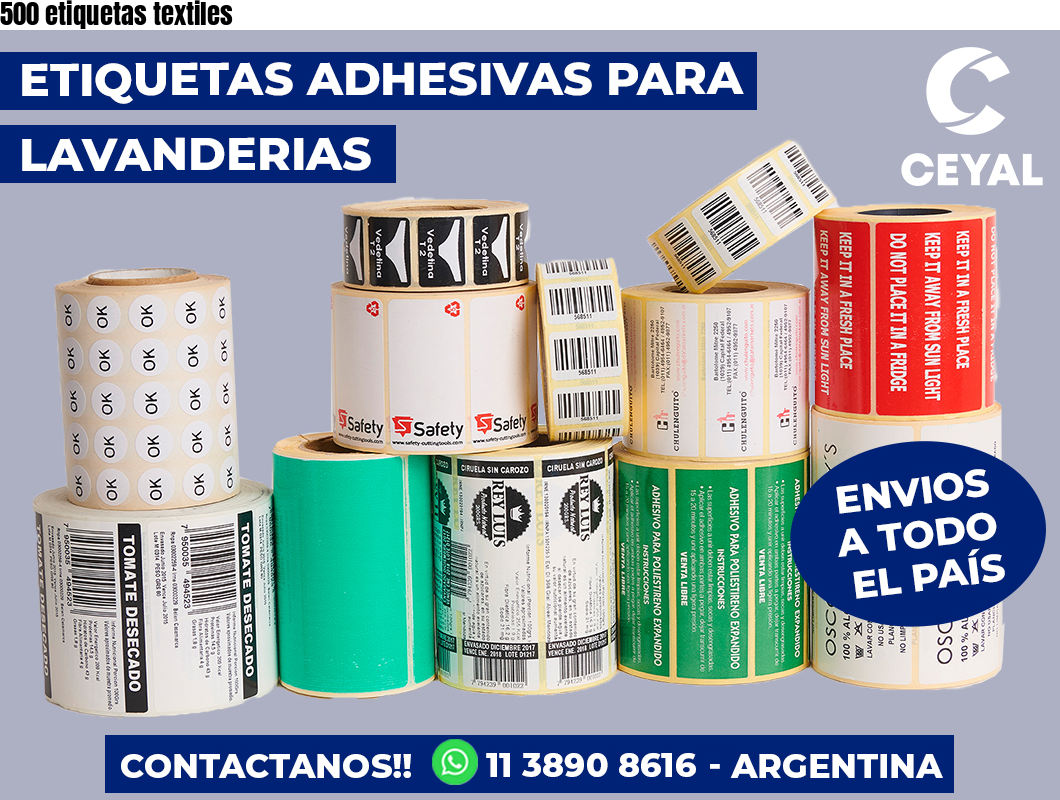 500 etiquetas textiles