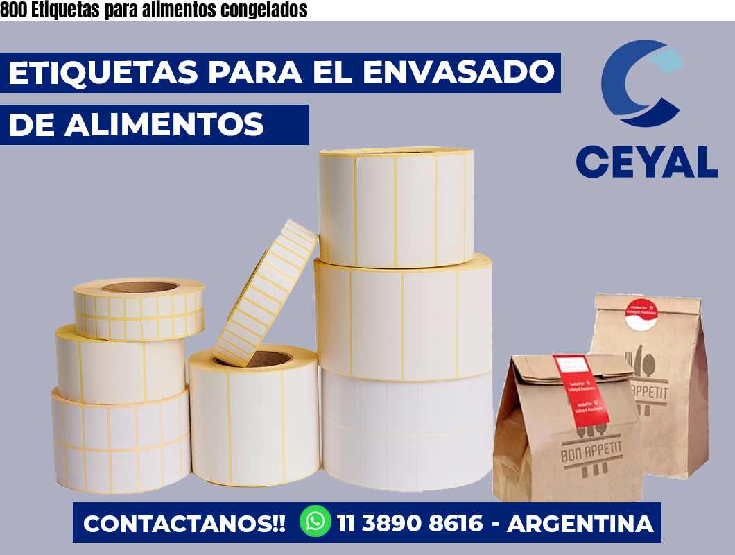 800 Etiquetas para alimentos congelados