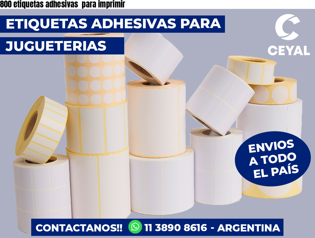 800 etiquetas adhesivas  para imprimir