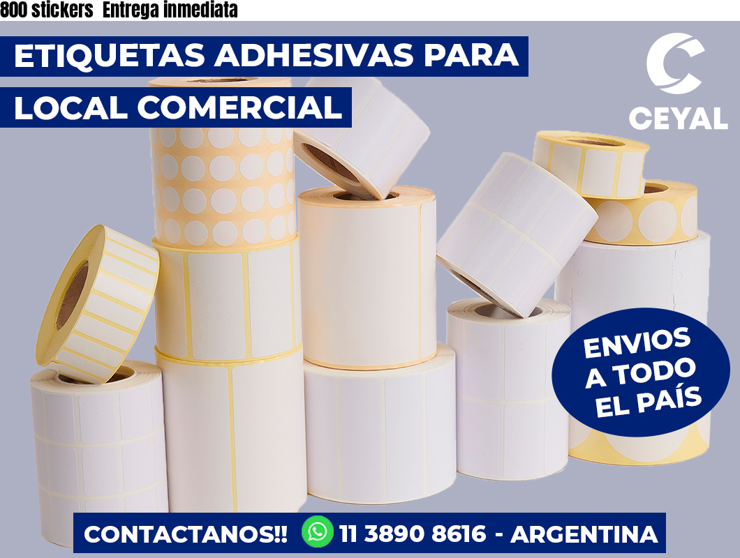 800 stickers  Entrega inmediata