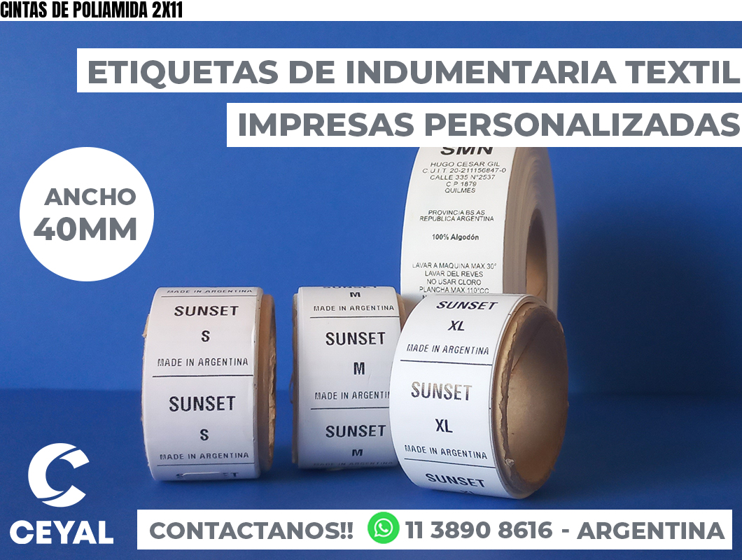 CINTAS DE POLIAMIDA 2X11