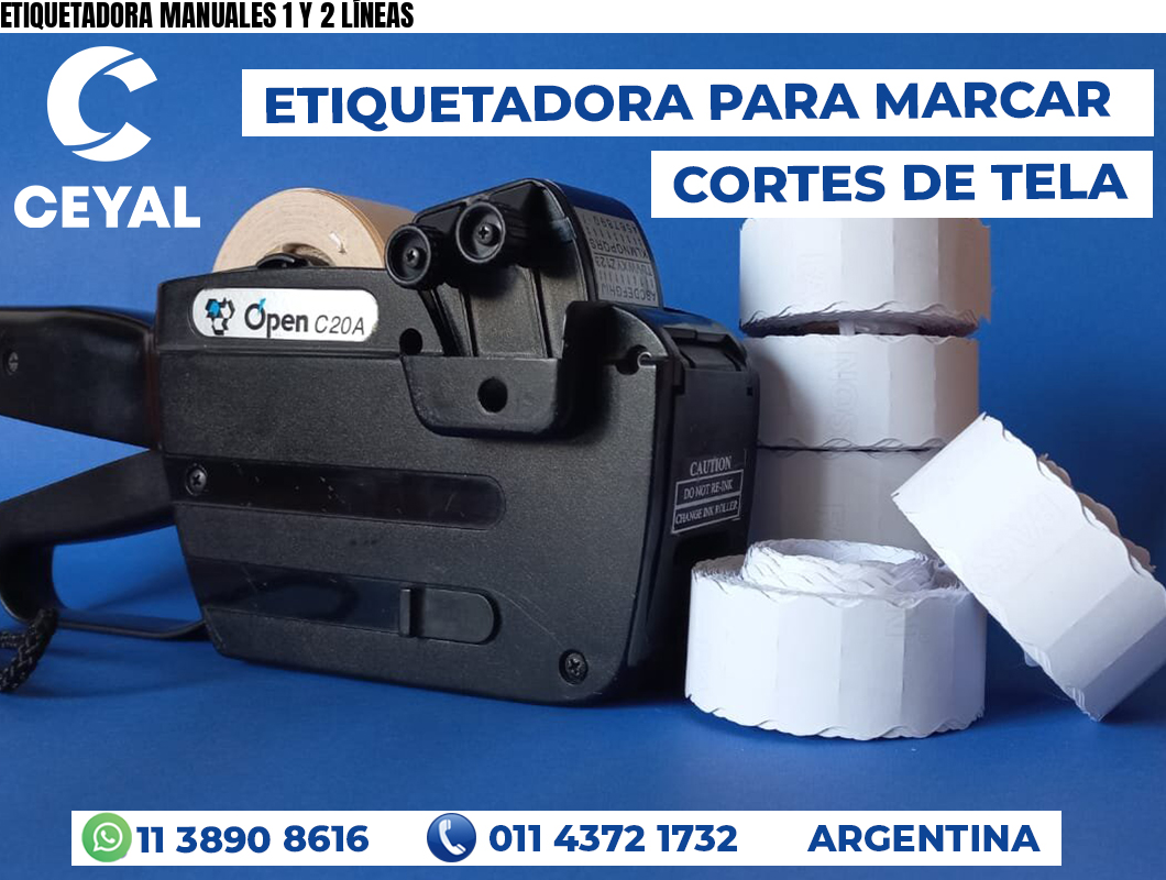 ETIQUETADORA MANUALES 1 Y 2 LÍNEAS