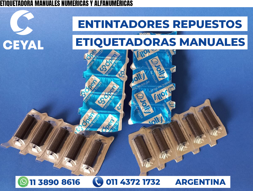 ETIQUETADORA MANUALES NUMERICAS Y ALFANUMÉRICAS
