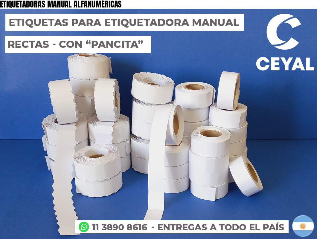 ETIQUETADORAS MANUAL ALFANUMÉRICAS