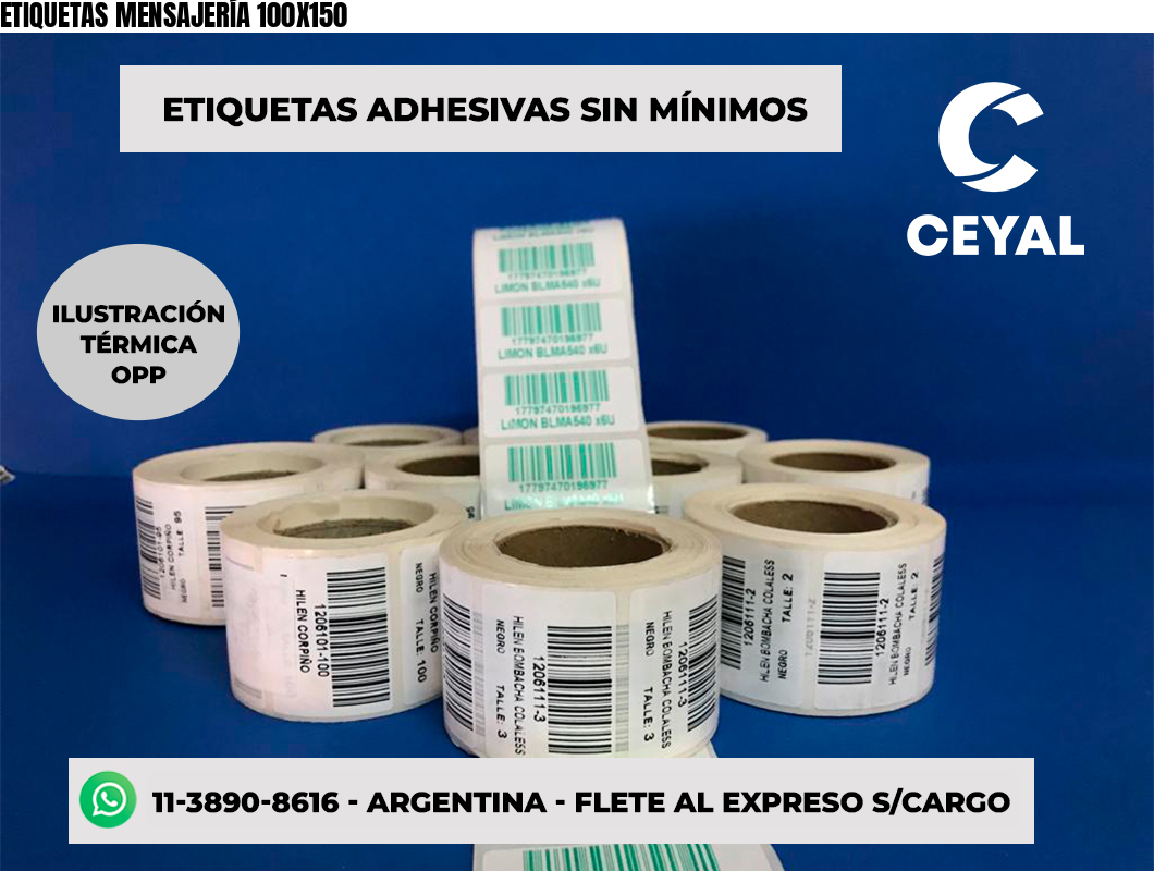 ETIQUETAS MENSAJERÍA 100X150