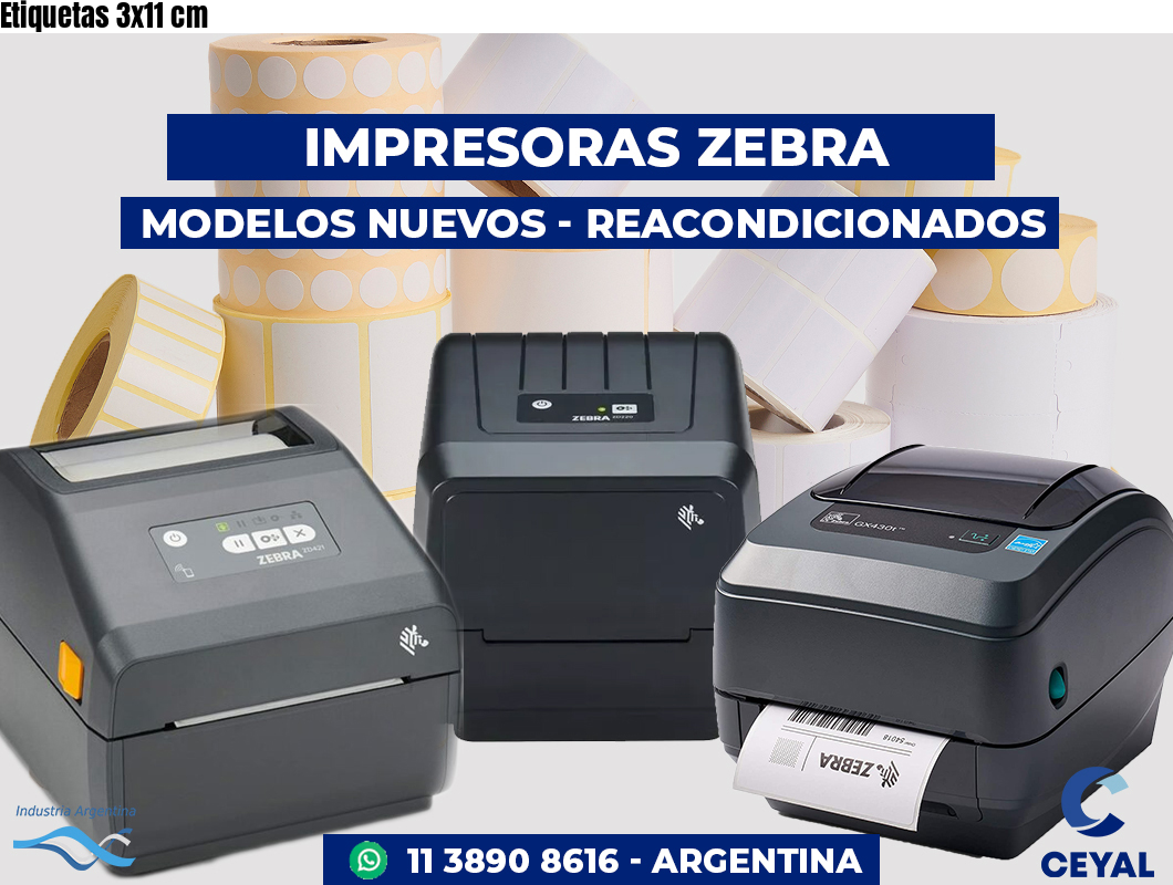 Etiquetas 3x11 cm