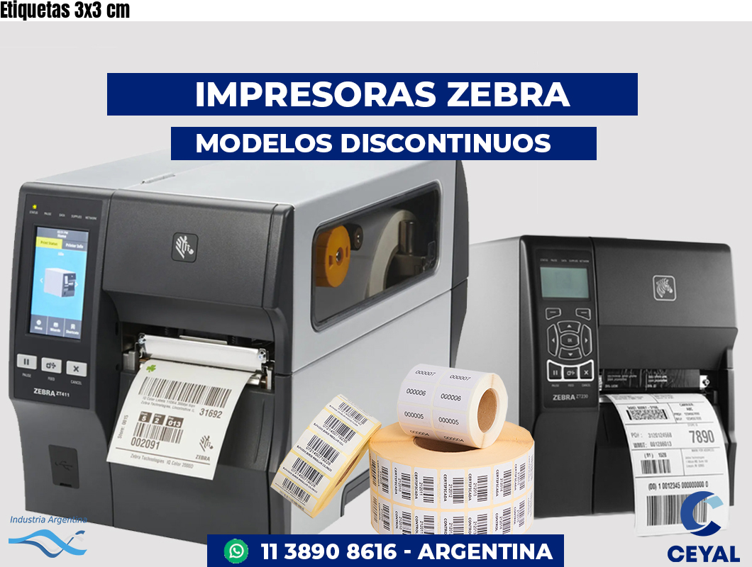 Etiquetas 3x3 cm