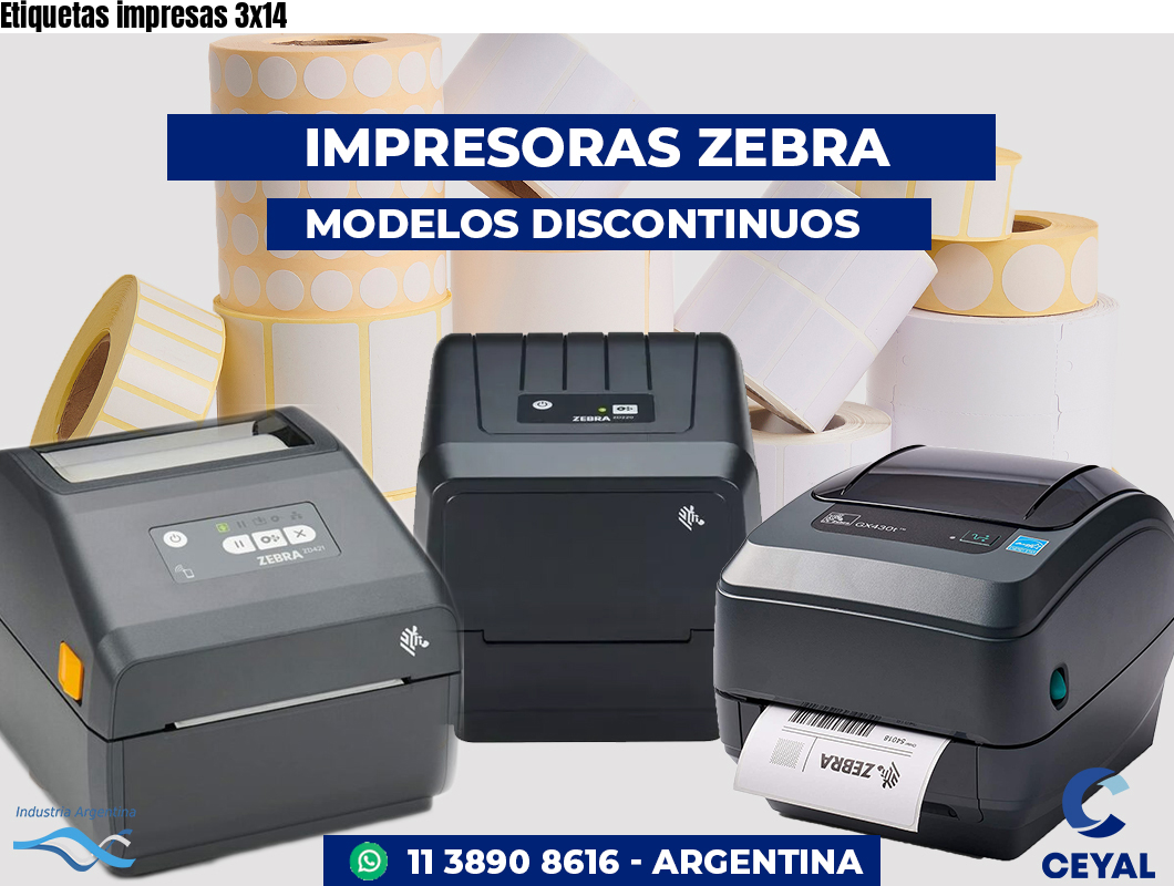 Etiquetas impresas 3x14