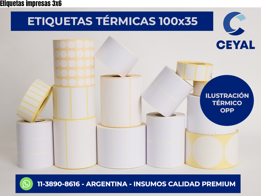 Etiquetas impresas 3×6